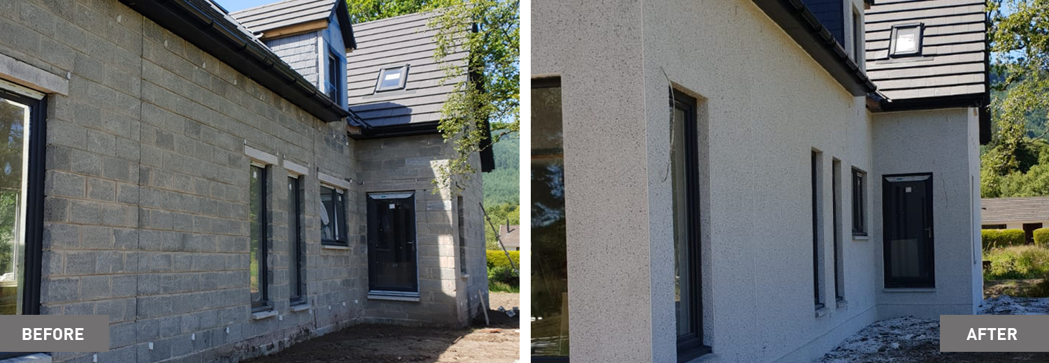 before and after render Glasgow, Scotland